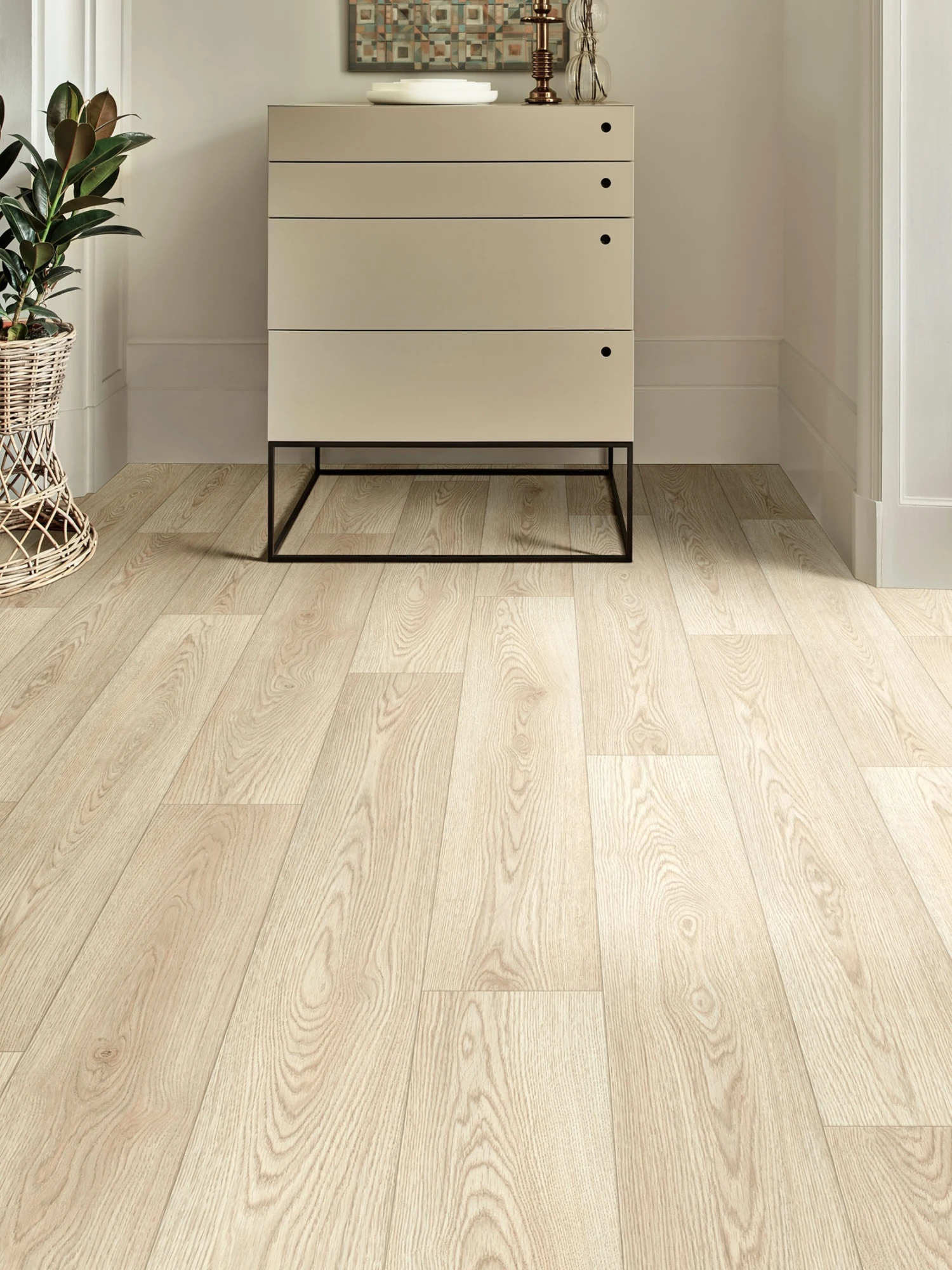 Vinyl-Rollenware, Eiche Creme D533 1 Vinyl-Rollenware, Eiche Creme D533