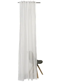 Vorhang Mit Gardinenband, Ecru -Haushaltsgegenstände Geschäft Amalia Gardine verdeckteSchlaufe creme ecru 140x245 pla2