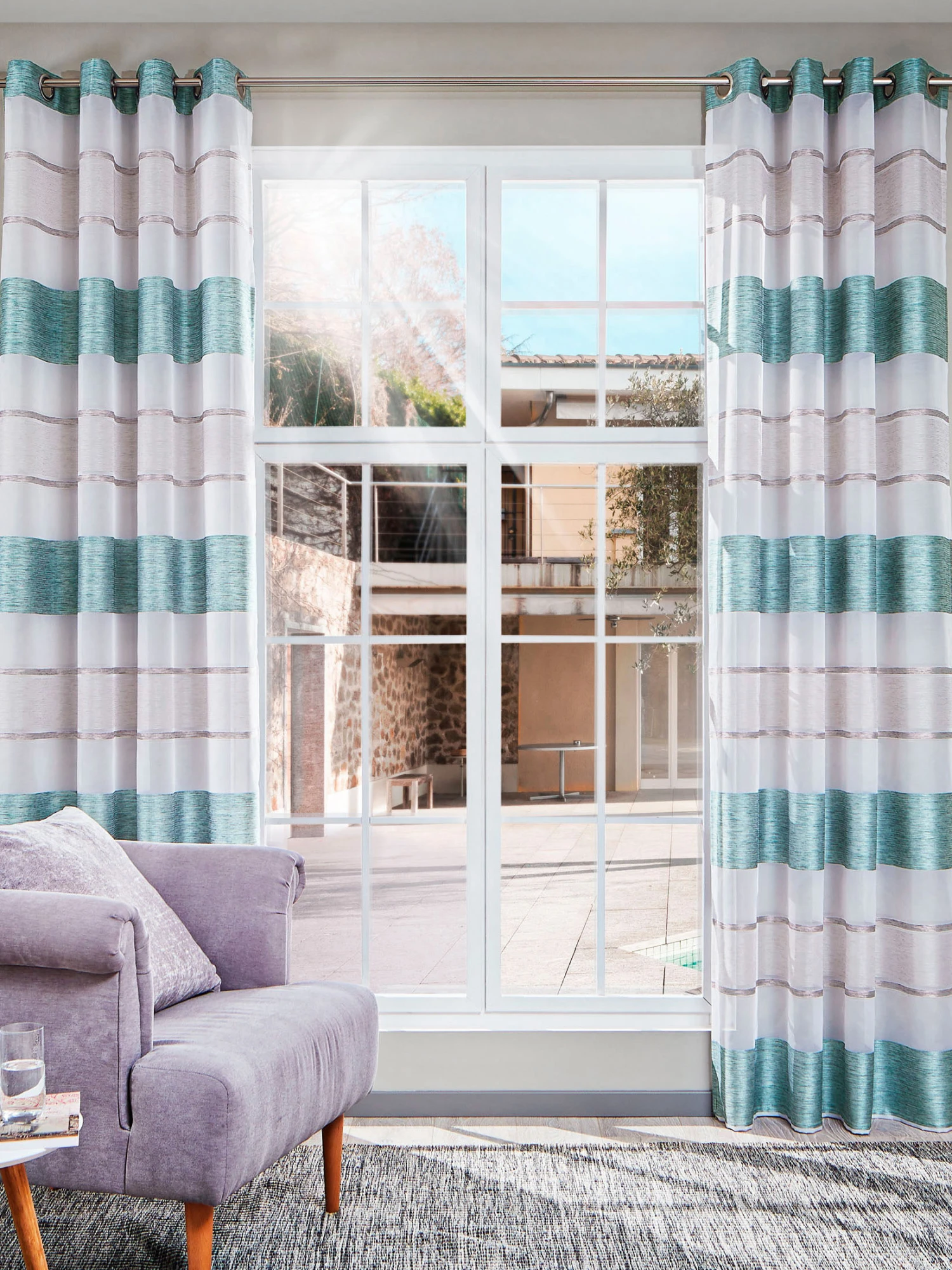 Ösenschal, Aqua 1 Ösenschal, Aqua