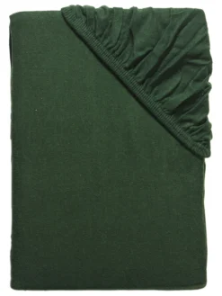 Flanell-Spannbetttuch, Tannengrün