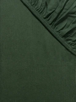 Flanell-Spannbetttuch, Tannengrün -Haushaltsgegenstände Geschäft Arosa Spannbetttuch gruen Tannengruen lup2