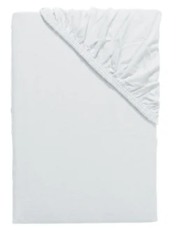 Flanell-Spannbetttuch, Weiss