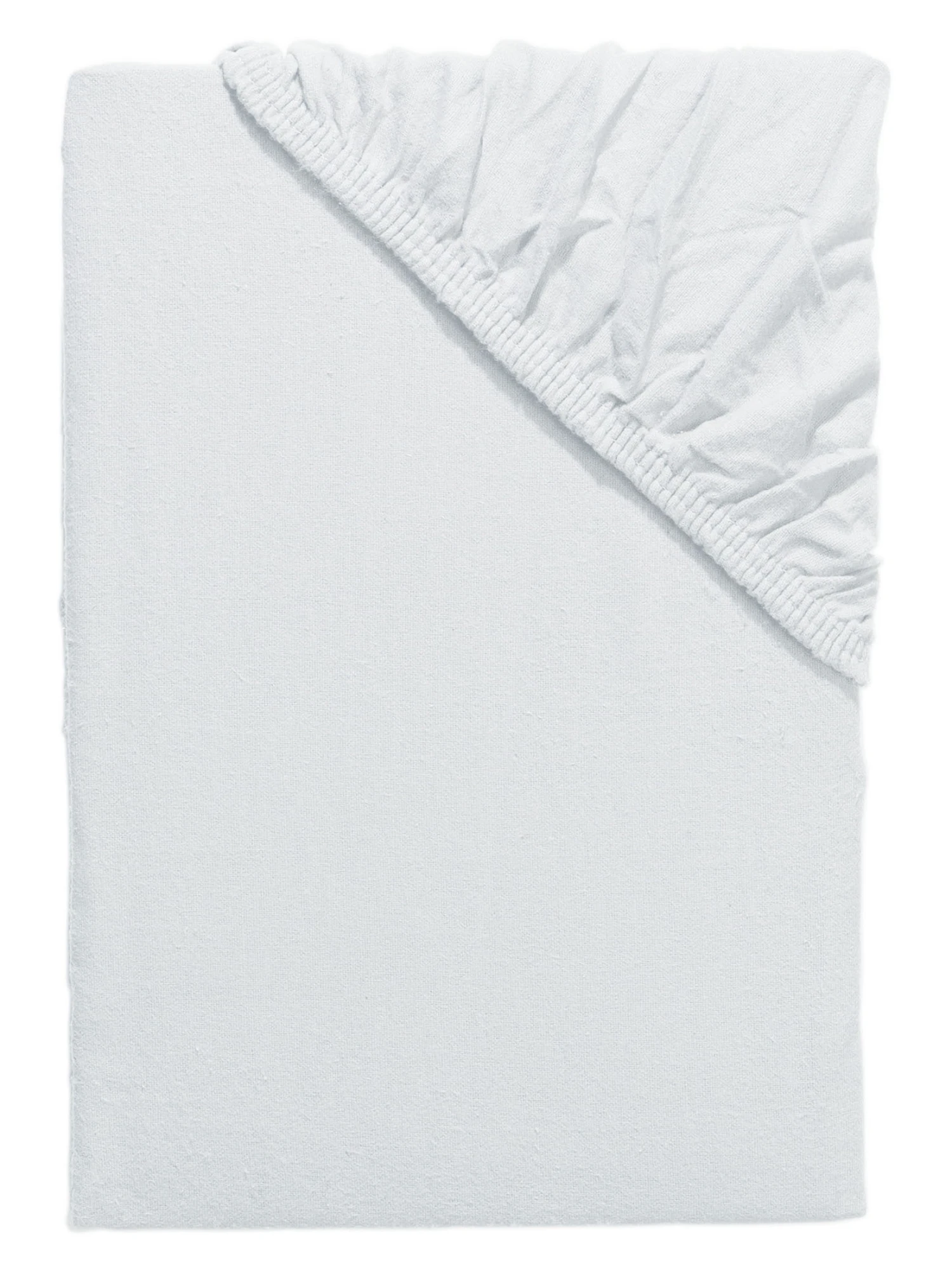 Flanell-Spannbetttuch, Weiss 1 Flanell-Spannbetttuch, Weiss