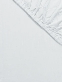 Flanell-Spannbetttuch, Weiss 5 Flanell-Spannbetttuch, Weiss -Haushaltsgegenstände Geschäft Arosa Spannbetttuch weiss lup2