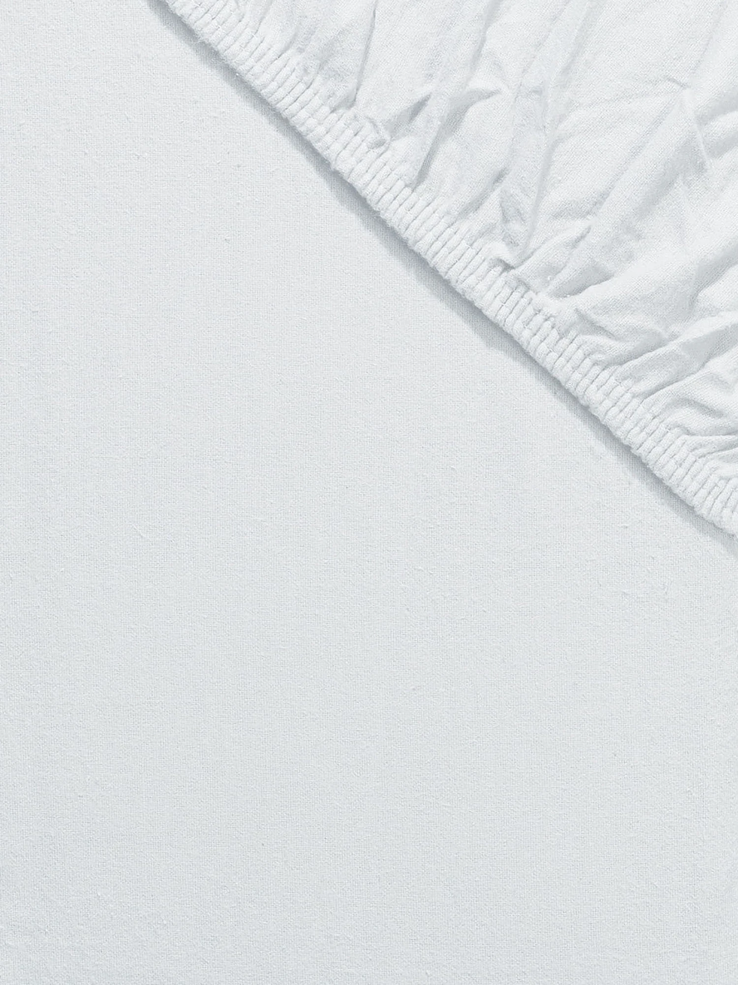 Flanell-Spannbetttuch, Weiss 3 Flanell-Spannbetttuch, Weiss – Bild 3