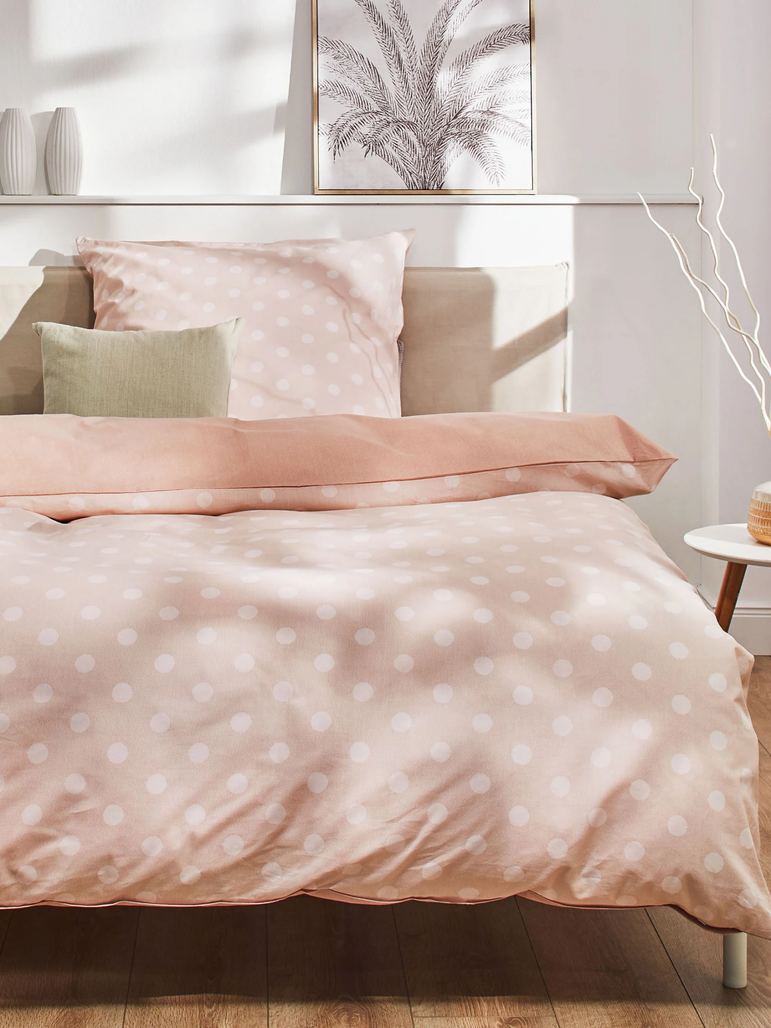 Renforcé-Bettwäsche, Samtrosa 1 Renforcé-Bettwäsche, Samtrosa