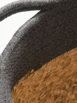 Korb, Anthrazit/Natur -Haushaltsgegenstände Geschäft Bandra Korb Dunkelgrau AnthrazitNatur 30x30x26 lup2