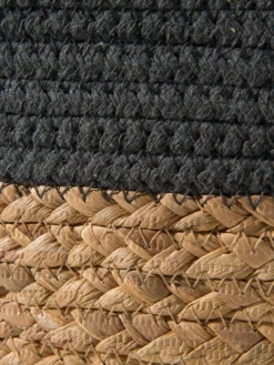 Korb, Anthrazit/Natur -Haushaltsgegenstände Geschäft Bandra Korb Dunkelgrau AnthrazitNatur 30x30x26 lup3