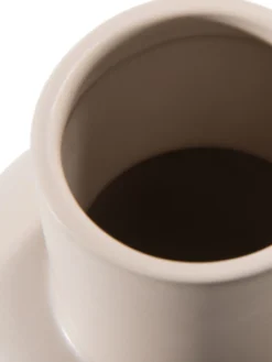 Vase, Beige -Haushaltsgegenstände Geschäft Belly Vase Creme Beige 15x15x18 lup1