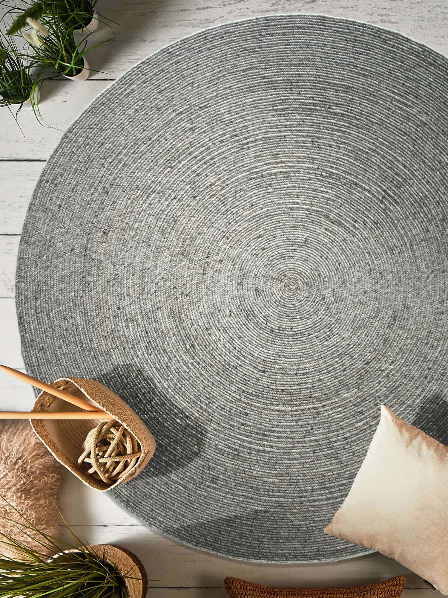 Woll-Teppich, Light Grey 1 Woll-Teppich, Light Grey