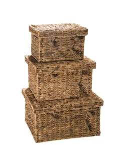 Box, Natur 10 Box, Natur -Haushaltsgegenstände Geschäft BoxTrunk Box Hellbraun Natur set Stapel