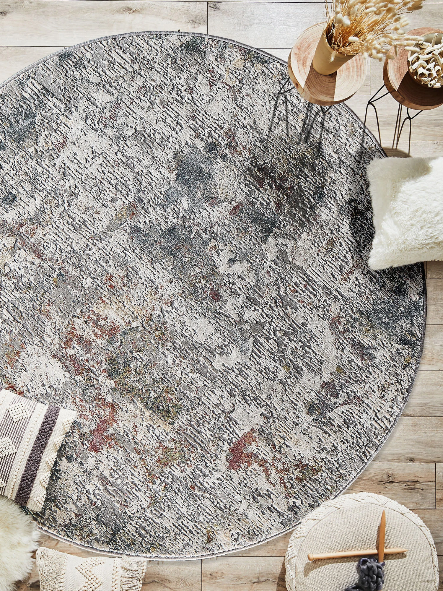 Vintage-Teppich, Dunkelgrau 1 Vintage-Teppich, Dunkelgrau