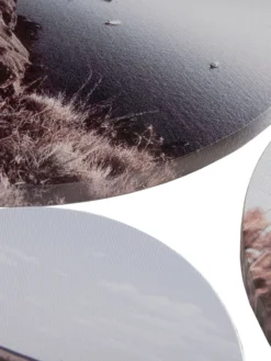 Leinwand Druck, Dunkelbeige -Haushaltsgegenstände Geschäft Canvas3er Bild Natur Grau Dunkelbeige 40rund lup