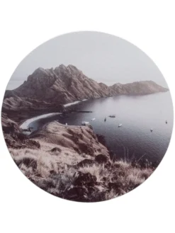 Leinwand Druck, Dunkelbeige -Haushaltsgegenstände Geschäft Canvas3er Bild Natur Grau Dunkelbeige 40rund pla