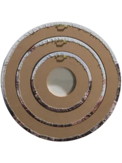 Leinwand Druck, Dunkelbeige -Haushaltsgegenstände Geschäft Canvas3er Bild Natur Grau Dunkelbeige 40rund ruk