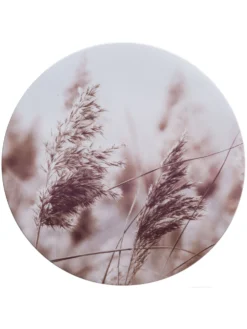 Leinwand Druck, Hellbraun -Haushaltsgegenstände Geschäft Canvas3er Bild Pampas rosa Multicolor 40rund pla