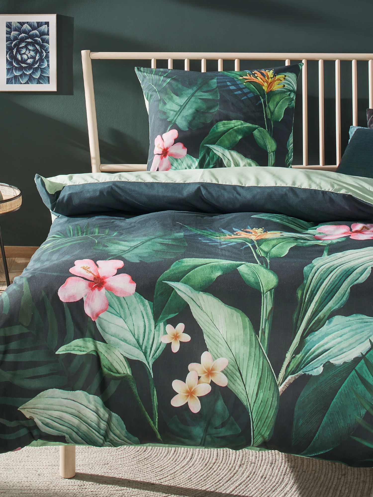 Renforcé-Bettwäsche, Dunkelgrün 1 Renforcé-Bettwäsche, Dunkelgrün