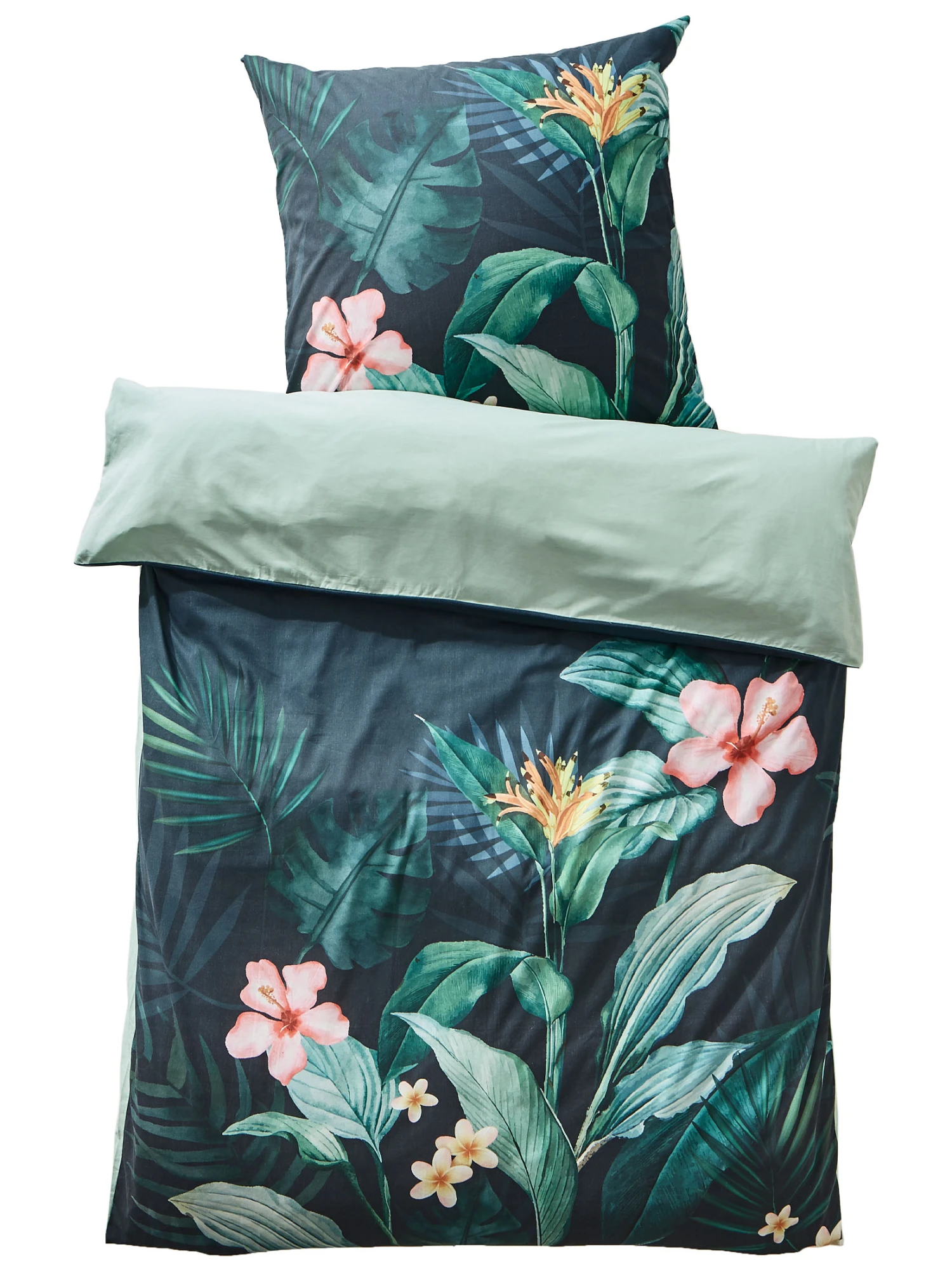 Renforcé-Bettwäsche, Dunkelgrün 2 Renforcé-Bettwäsche, Dunkelgrün – Bild 2