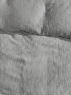 Musselin-Bettwäsche, Graphit -Haushaltsgegenstände Geschäft Cloudy Bettwaesche Grau Graphit 135x200 lup2