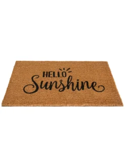 Fußmatte, Hello Sunshine -Haushaltsgegenstände Geschäft Cochin Fussmatte Braun HelloSunshine 45x75 per