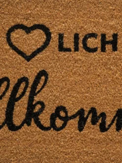 Fußmatte, Herzlich Willkommen -Haushaltsgegenstände Geschäft Cochin Fussmatte Braun HerzlichWillkommen 45x75 lup
