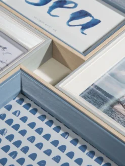 Bilderrahmen, Grau/Blau -Haushaltsgegenstände Geschäft CollageSea Bilderrahmen Blau GrauBlau 10x15 lup2