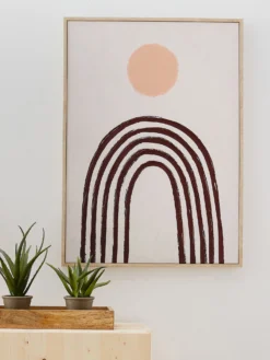 Leinwand-Druck-handbemalt, Beige