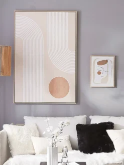 Leinwand-Druck-handbemalt, Hellbeige