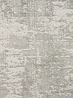 Vintage-Teppich, Mattsilber -Haushaltsgegenstände Geschäft Cornhill DesignerTeppich hellgrau Mattsilber 160x230 lup