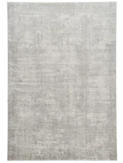 Vintage-Teppich, Mattsilber -Haushaltsgegenstände Geschäft Cornhill DesignerTeppich hellgrau Mattsilber 160x230 pla