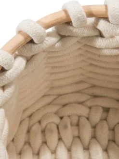 Korb, Hellbeige -Haushaltsgegenstände Geschäft Cotiri Korb Creme Hellbeige 20x20x14 lup2