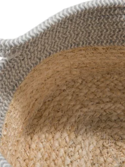 Korb, Grau/Beige -Haushaltsgegenstände Geschäft Cotiro Korb Grau GrauBeige 25x30x16 lup2