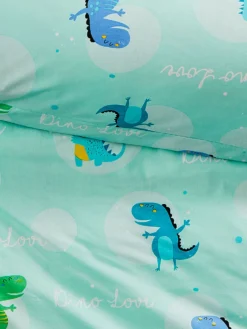 Kinderbettwäsche, Mint -Haushaltsgegenstände Geschäft DinoLand Bettwaesche tuerkis Mint 135x200 lup