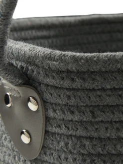 Korb, Grau/Weiss -Haushaltsgegenstände Geschäft DoubleBag Korb GrauWeiss 35x35x26 lup1