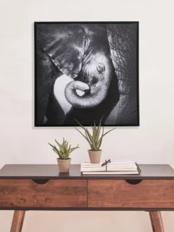 Leinwand-Druck-gerahmt, Schwarz