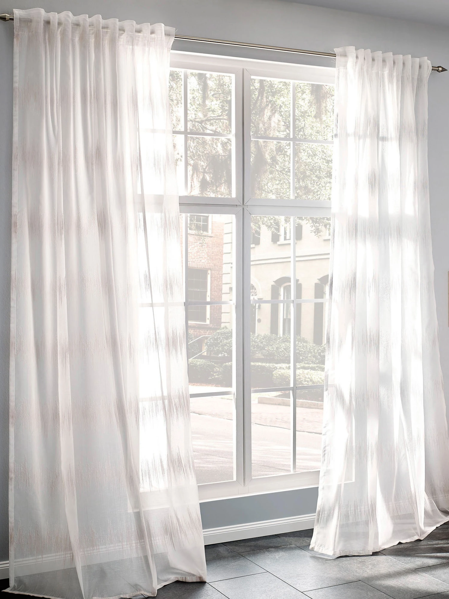 Vorhang Mit Gardinenband, Grau 1 Vorhang Mit Gardinenband, Grau