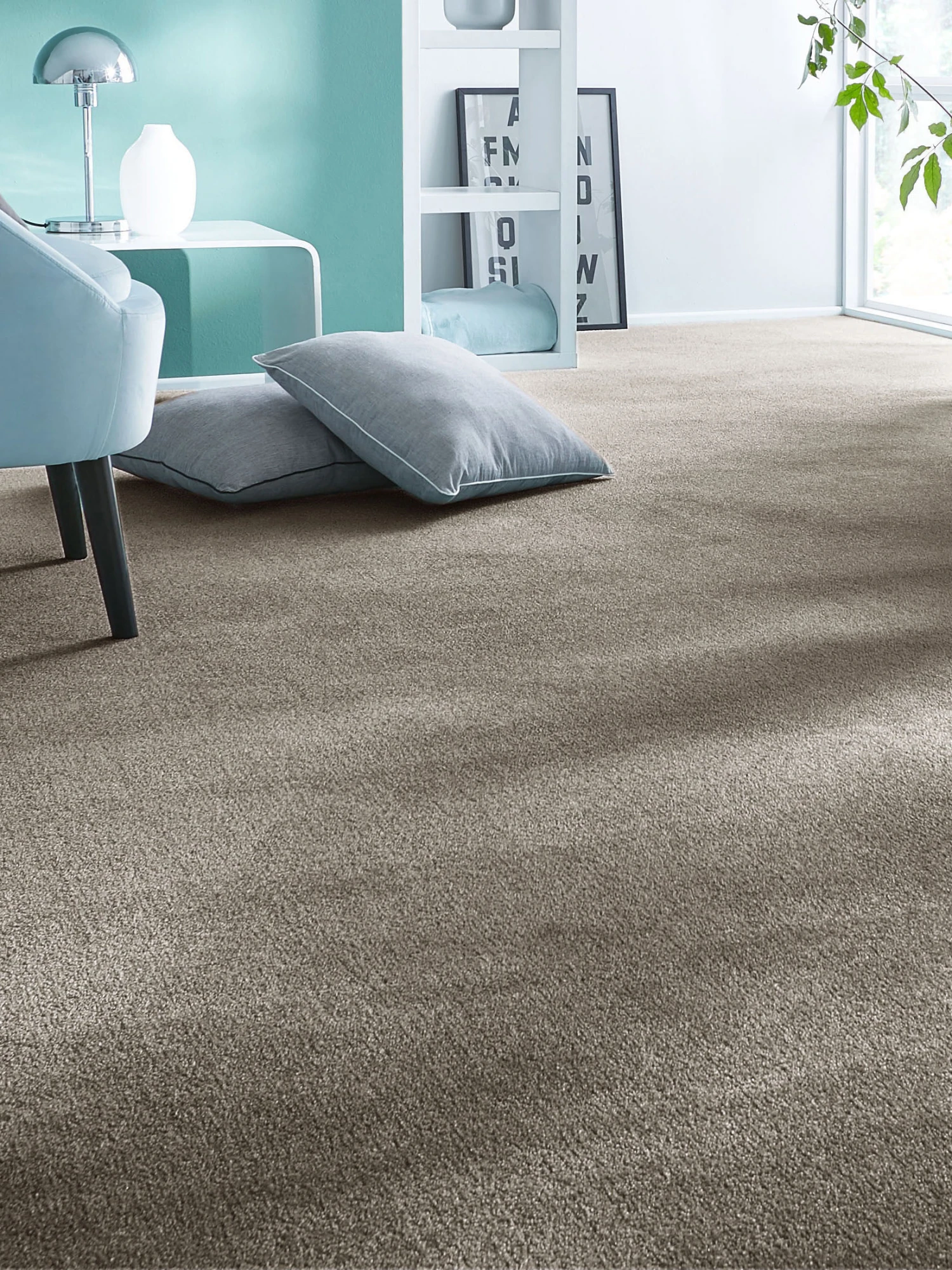 Velours-Teppichboden, Taupe 49 1 Velours-Teppichboden, Taupe 49