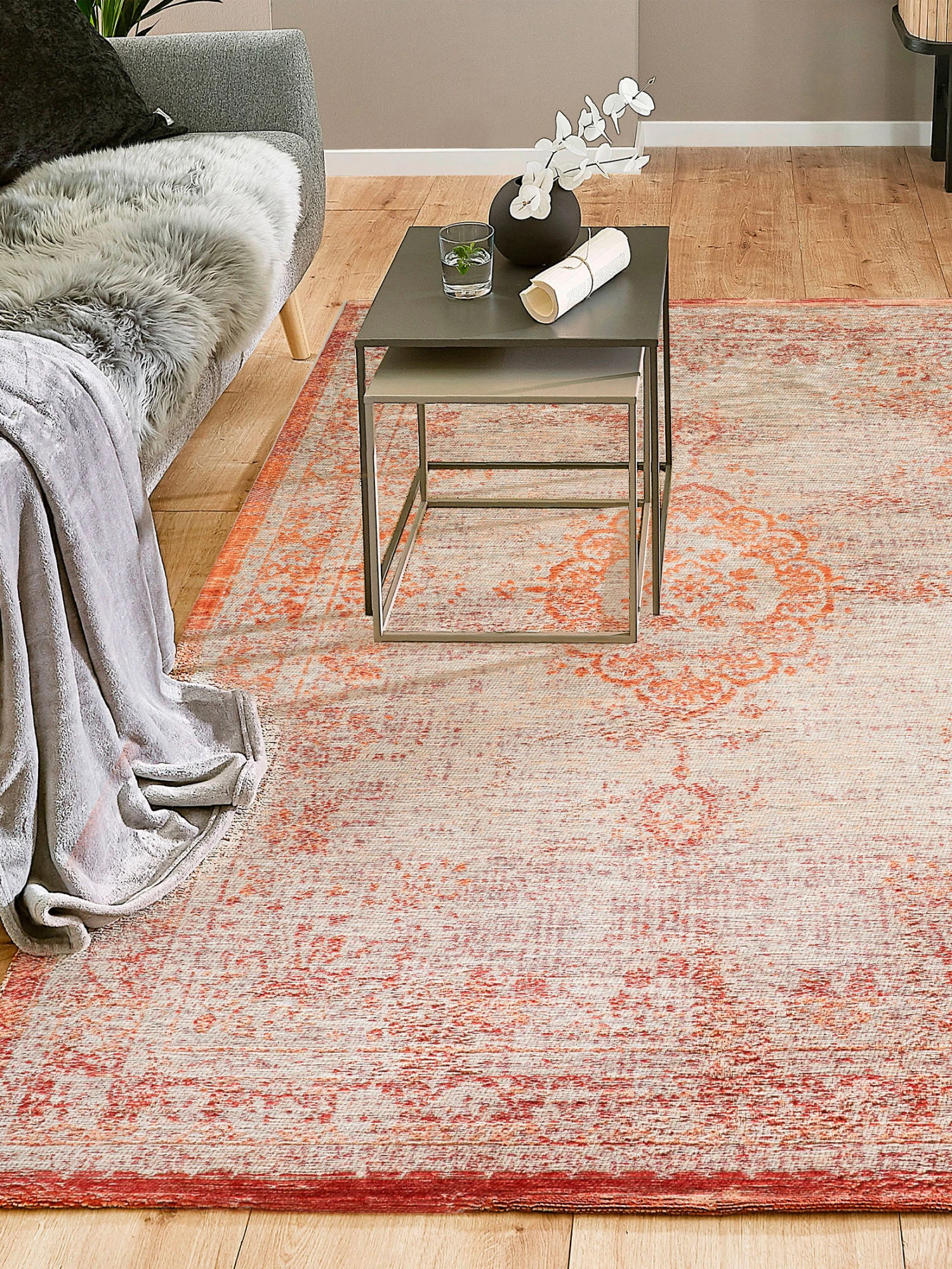 Vintage-Teppich, Bronze 1 Vintage-Teppich, Bronze