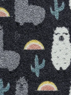 Fußmatte, Lama All Over 7 Fußmatte, Lama All Over -Haushaltsgegenstände Geschäft Fashion Fussmatte grau LamaAllOver 50x80 lup