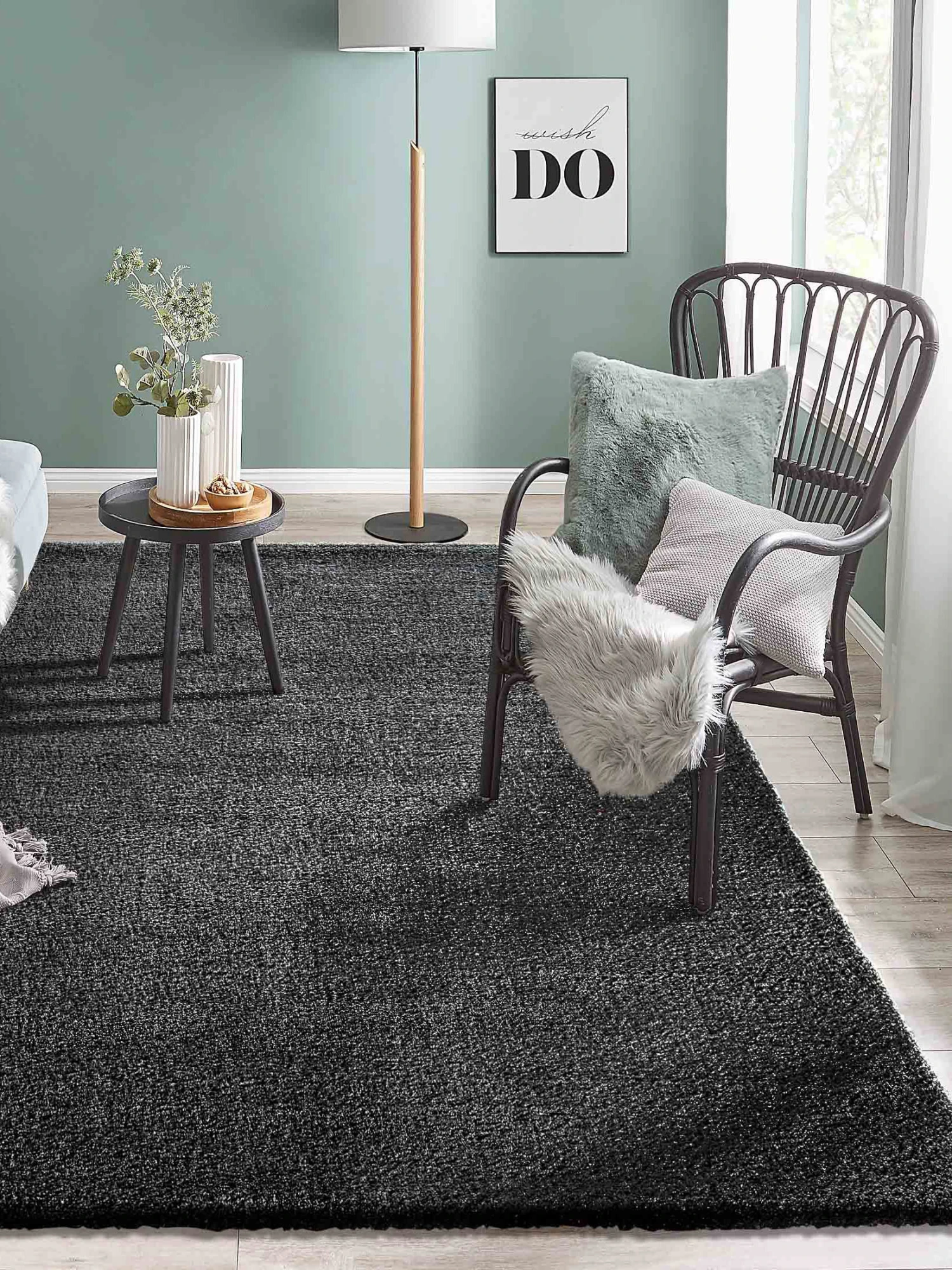 Hochflor-Teppich, Grey 1 Hochflor-Teppich, Grey