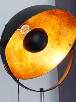 Standleuchte, Schwarz/Gold -Haushaltsgegenstände Geschäft Flash Standleuchte Lampe Schwarz SchwarzGold 55x170 lup
