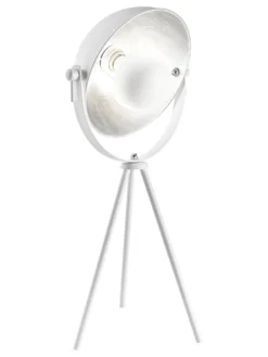 Tischleuchte, Weiss/Silber