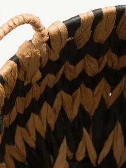 Korb, Schwarz/Natur 6 Korb, Schwarz/Natur -Haushaltsgegenstände Geschäft Flimmer Korb Schwarz SchwarzNatur 26x26x23 lup2