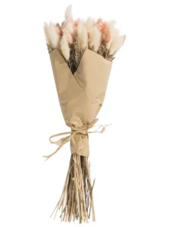 Trockenblume, Beige/Rosa -Haushaltsgegenstände Geschäft Flowerbouquet Trockenblume Rosa BeigeRosa 40 pla2