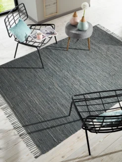 Baumwoll-Teppich, Anthrazit