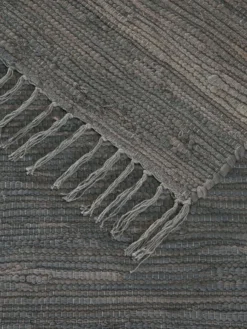 Baumwoll-Teppich, Anthrazit -Haushaltsgegenstände Geschäft Froesunda BaumwollTeppich Dunkelgrau Anthrazit 170x240 wel