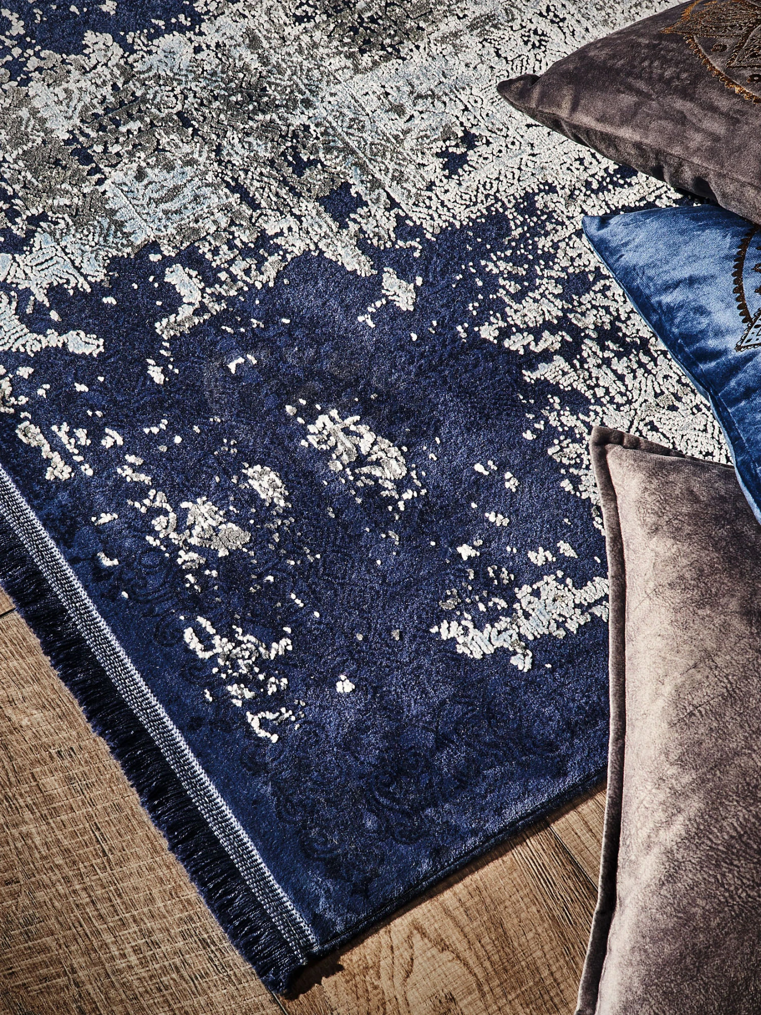 Vintage-Teppich, Royalblau 2 Vintage-Teppich, Royalblau – Bild 2