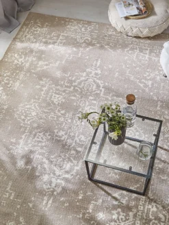 Baumwoll-Teppich, Vintage Beige