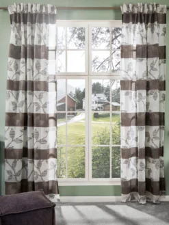 Vorhang Mit Gardinenband, Mokka