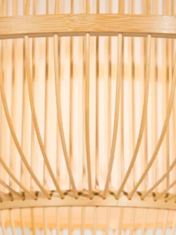Hängeleuchte, Bambus -Haushaltsgegenstände Geschäft Imari Pendelleuchte Beige Bambus 42x42x40 lup